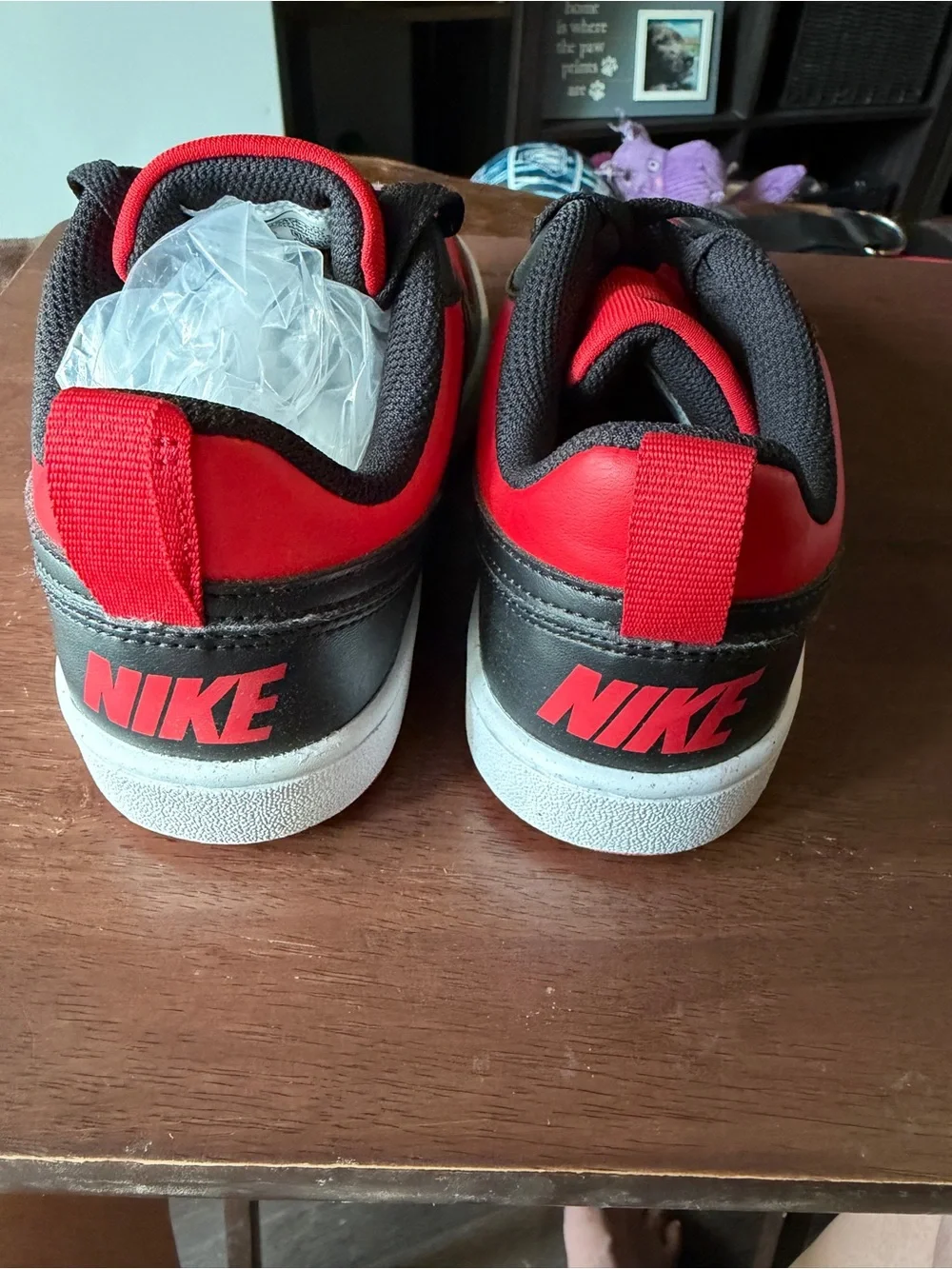Nike Kids Red and Black Lace-Up Sneakers